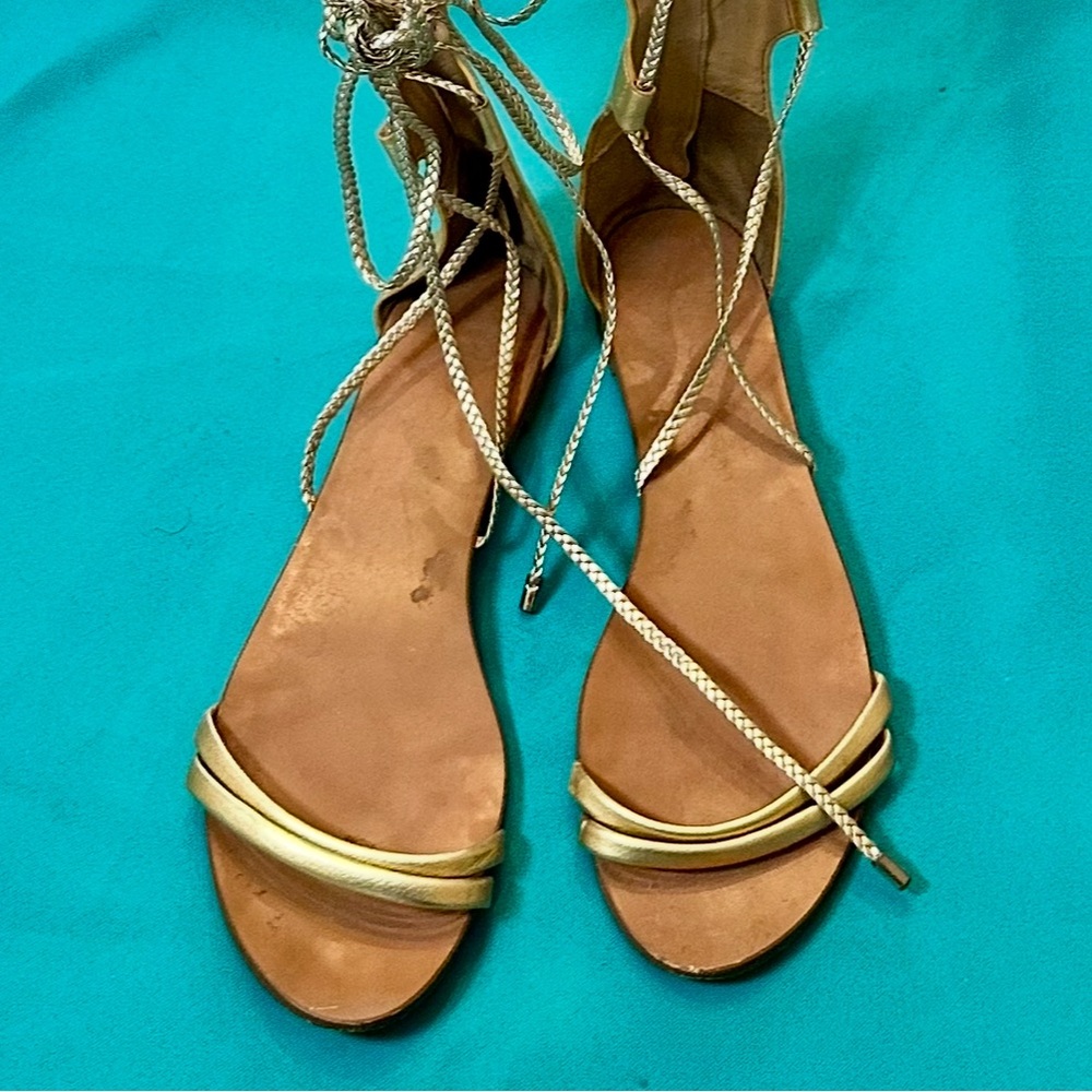 Aldo Gold Gladiator Sandals 8.5